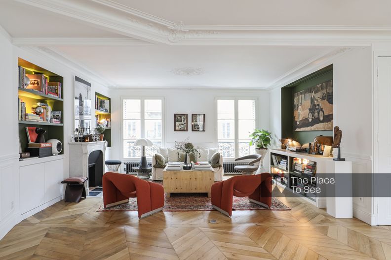 Haussmannian apartment with design furniture