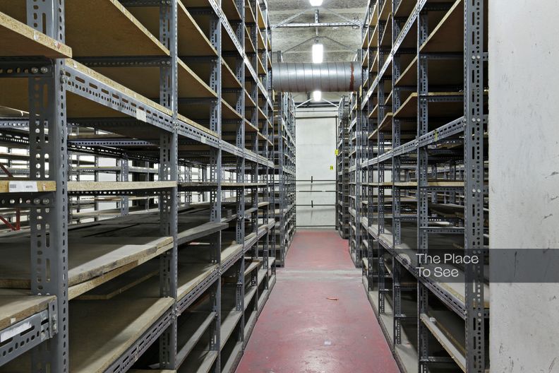 Underground parking and empty archive room