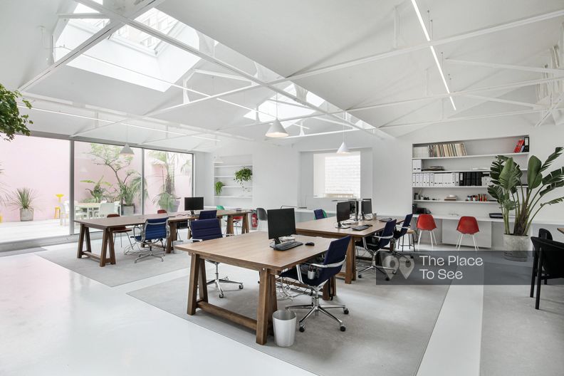 Architect office with open space and patio 