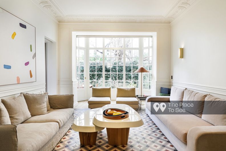 Parisian apartment with bow window and terrace