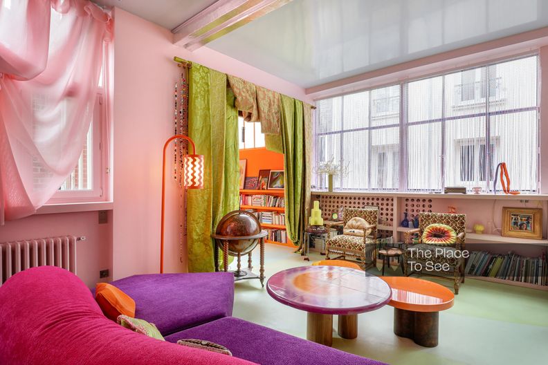 Unique colorful apartment