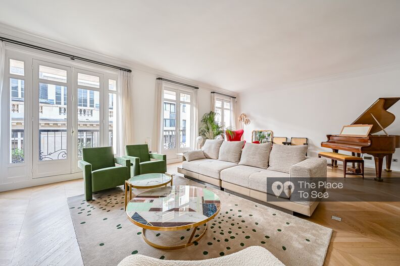 Haussmannian flat clean decoration and large kitchen