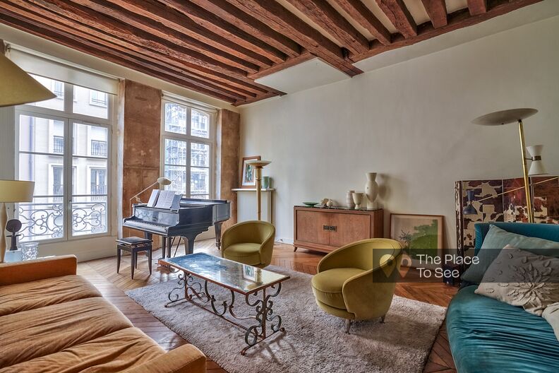 Renovated old Paris apartment overlooking Center Pompidou