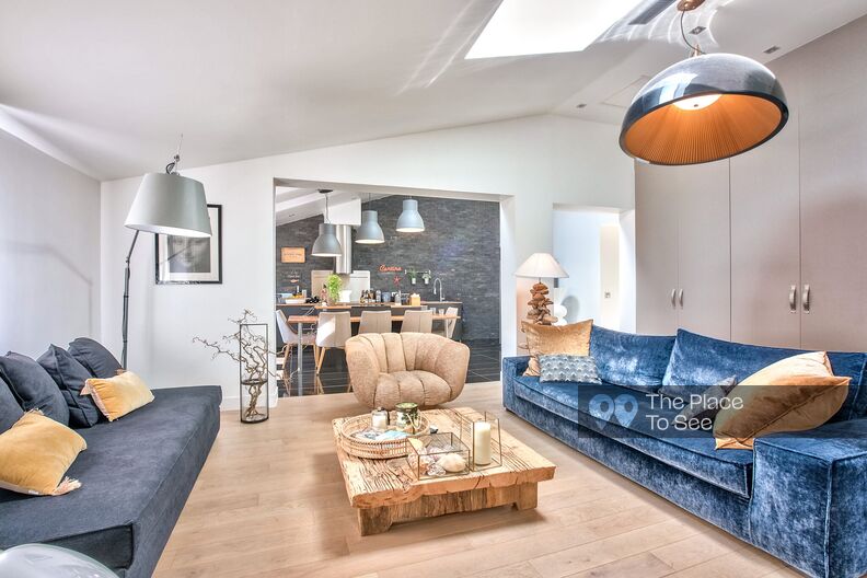 Attic apartment with open kitchen