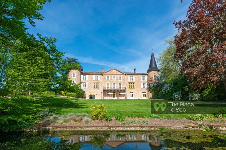 Magnifique château avec parc arboré et fleuri proche de Lyon