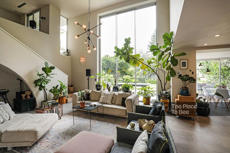 Renovated 1950s house with large bay window