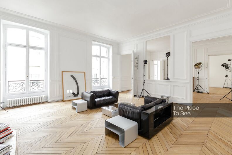 Sleek, typically Parisian apartment